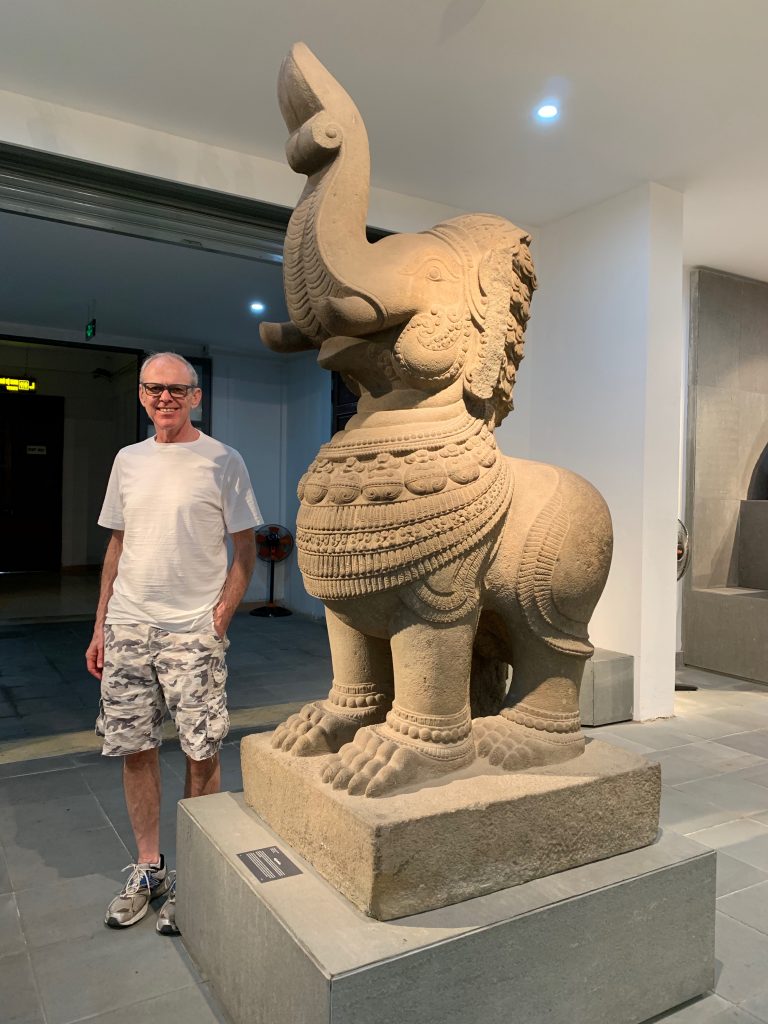 Gary and the Elephant At the Cham Museum in Da Nang.