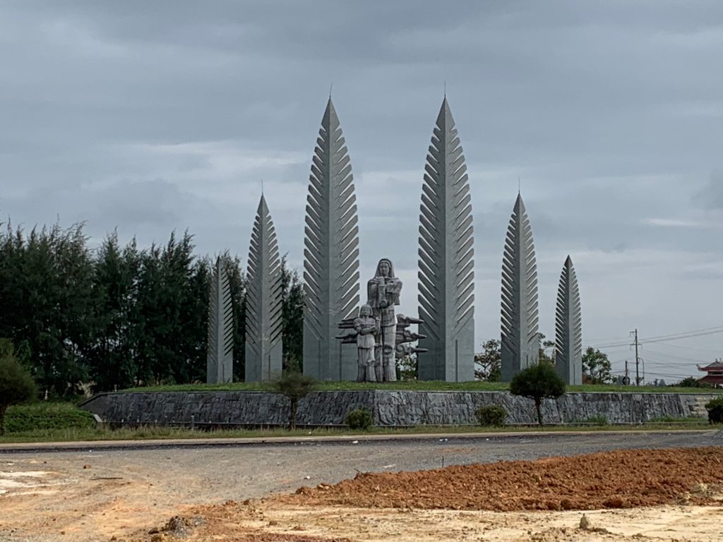 Monument on the South side Ben Hai river which divided North and South Vietnam