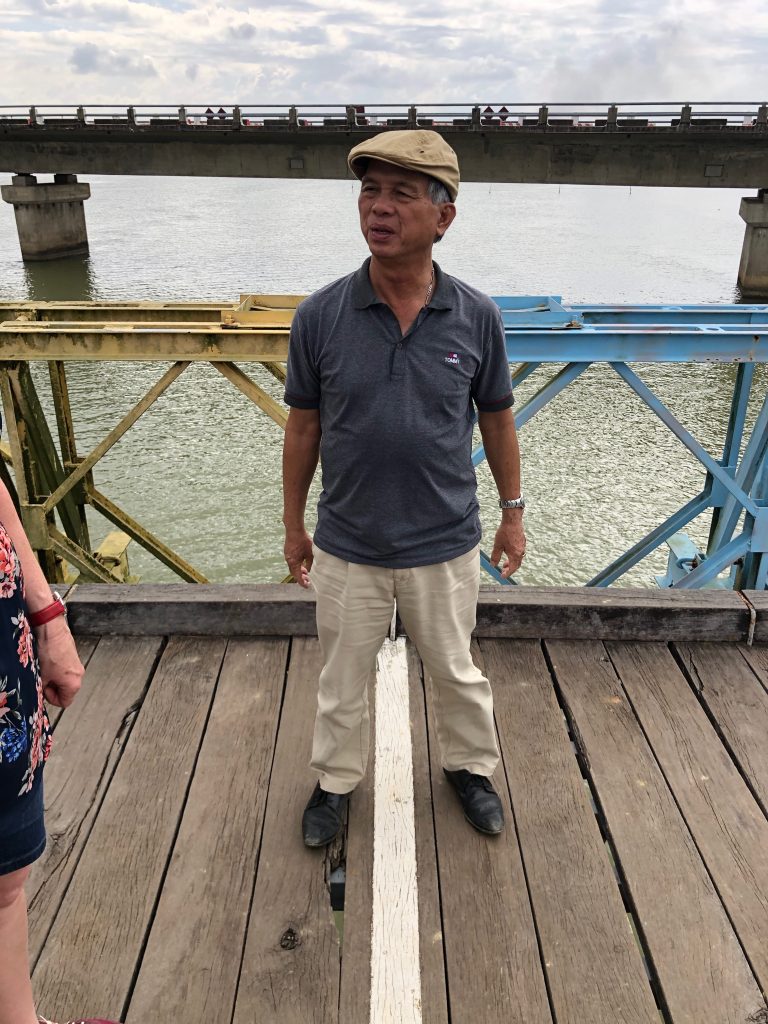 The line marks the border between what was once North Vietnam and South Vietnam.